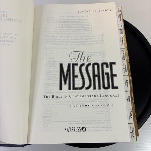 The Message: Bible in Contemporary Language 2005 Fully Index Tabbed Bin5 - Picture 4 of 8